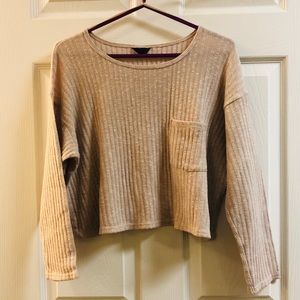 Topshop Cropped Light Sweater